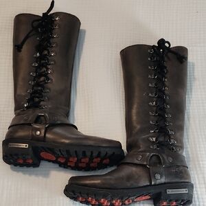 Milwaukee Leather Lace-up Motorcycle Boots